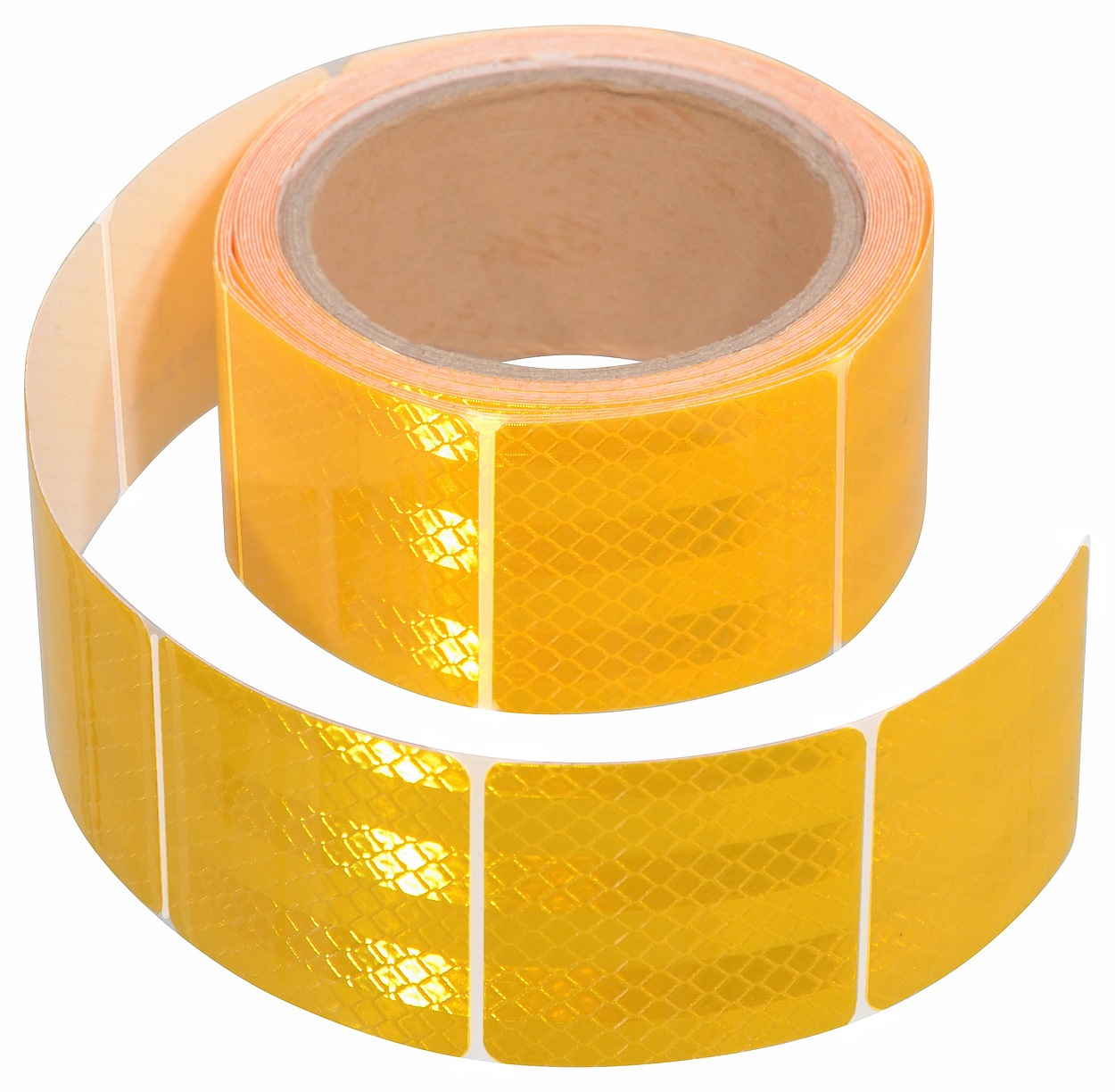 Samolepící páska reflexní dělená 5m x 5cm žlutá (role 5m)