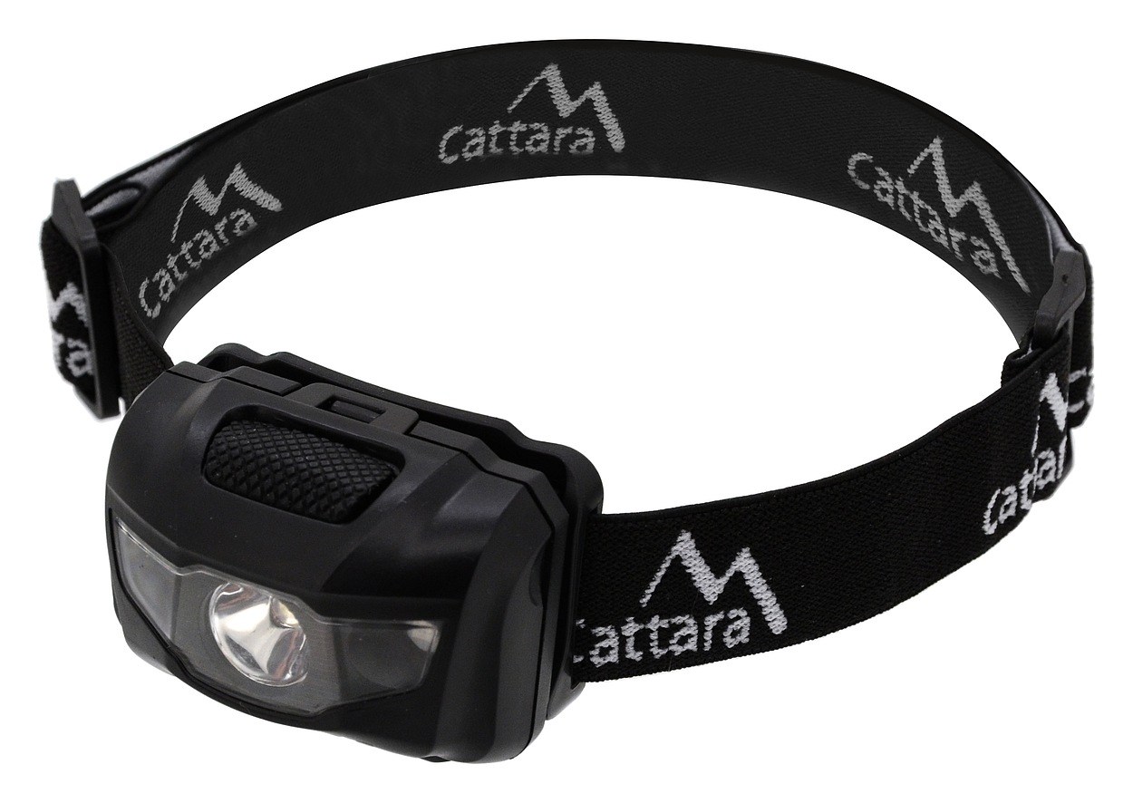 Cattara - Čelovka LED 80lm černá