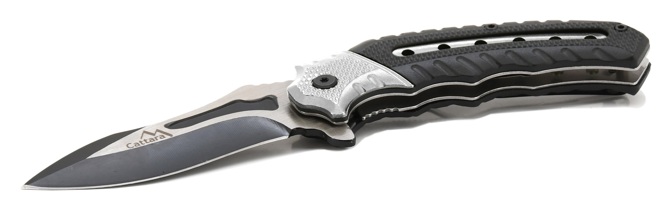 Nůž zavírací COBRA 20cm s pojistkou stříbrná-černá