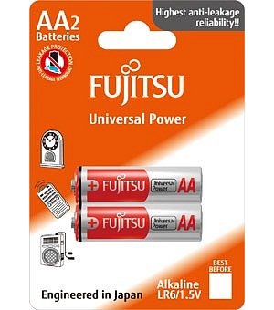 Baterie alkalická Power Fujitsu AA, blistr 2ks