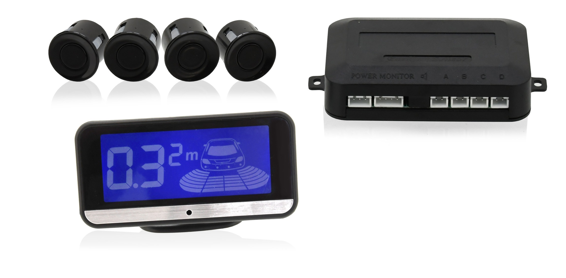 COMPASS 33601 Parkovací asistent 4 senzory, LCD display