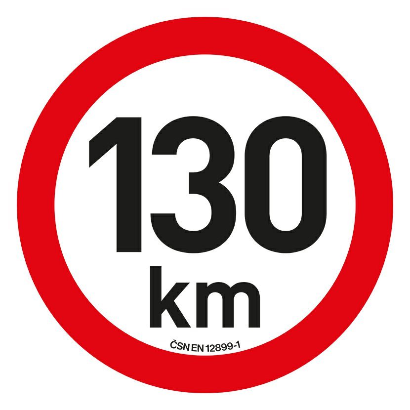 Samolepka omezení rychlosti  130 km/h reflexní (200 mm)