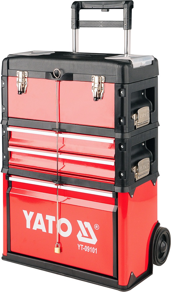 YATO YT-09101 Vozík na nářadí 3 sekce, 2 zásuvky
