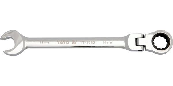 Klíč očkoplochý ráčnový 9 mm s kloubem