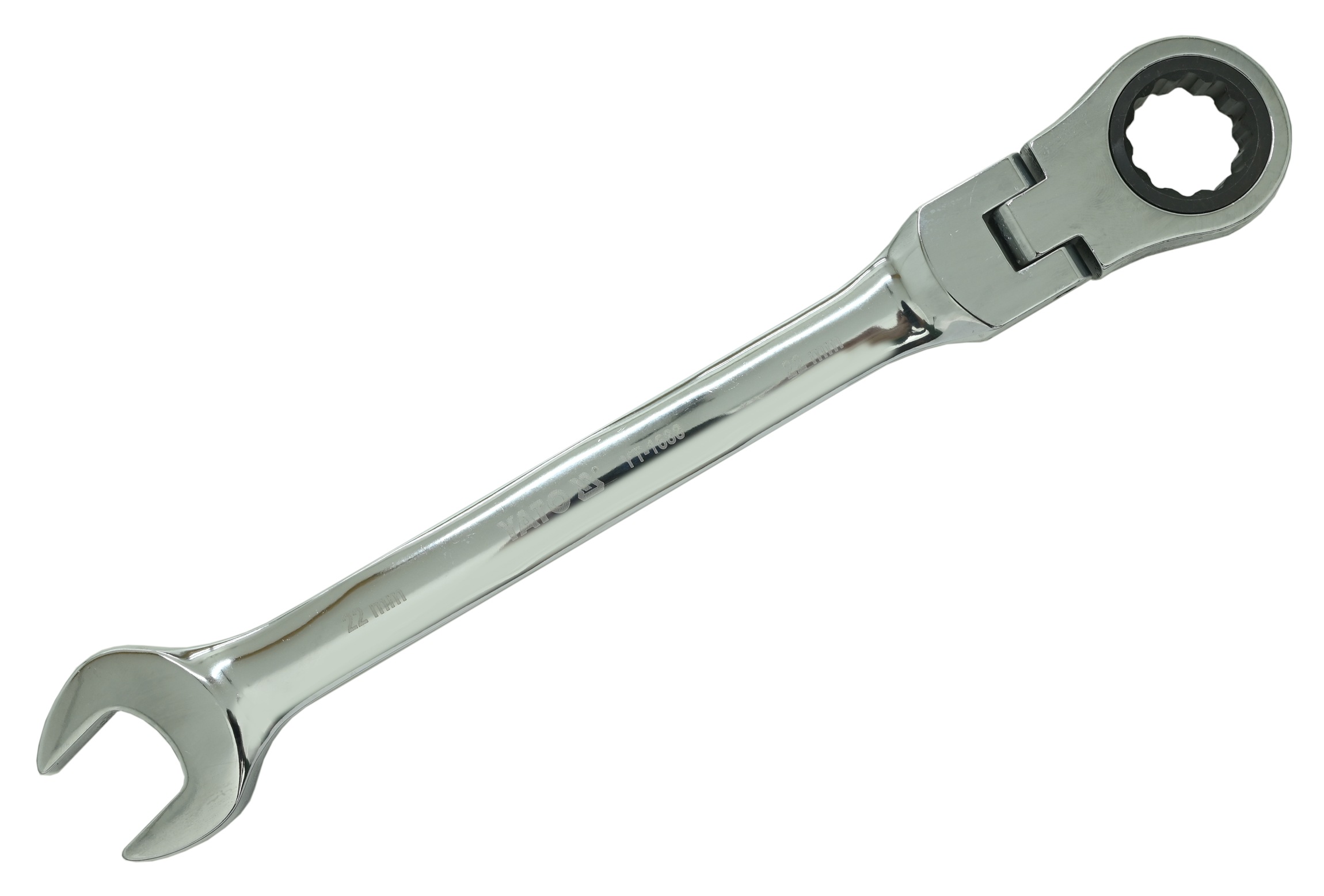 Klíč očkoplochý ráčnový 22 mm s kloubem