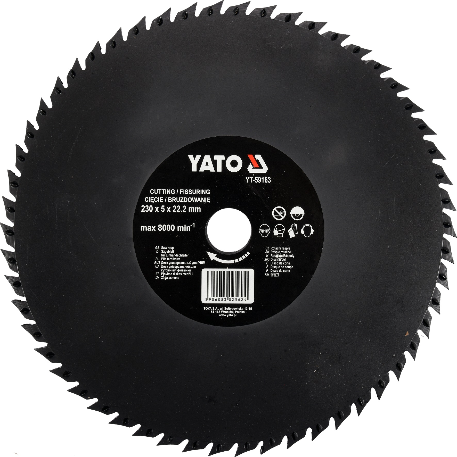 YATO YT-59163 Rotační rašple pilková 230 mm