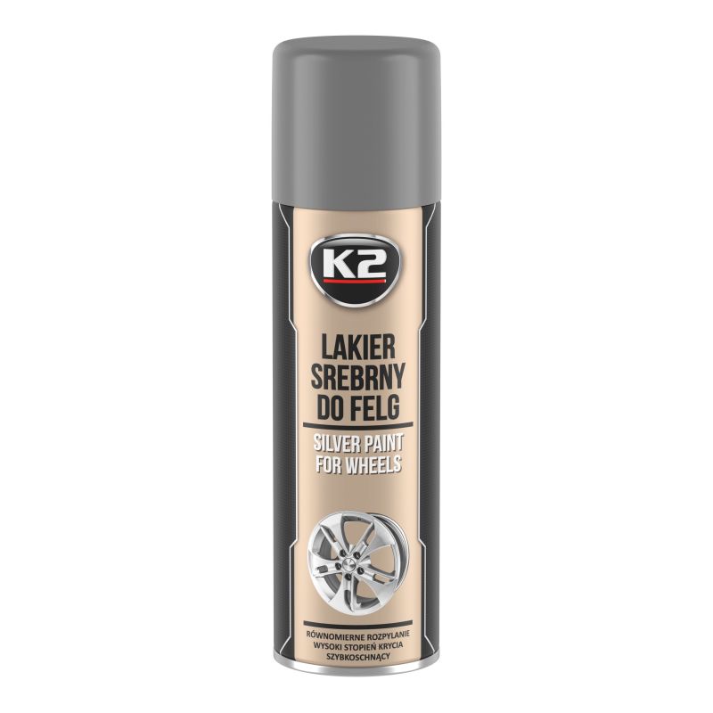 K2 SILVER LACQUER FOR WHEELS RALLY 500 ml - stříbrný lak na kola