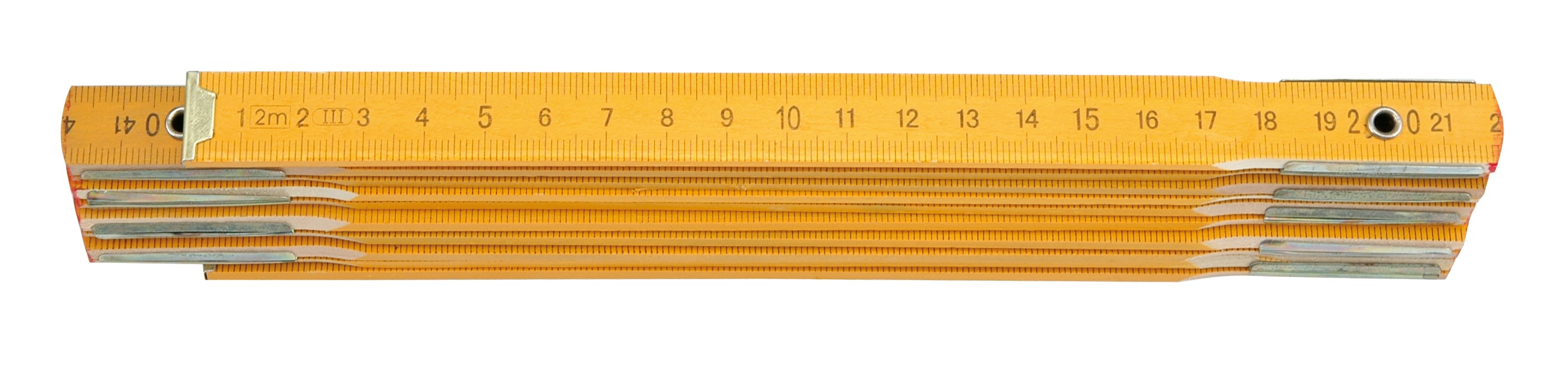 Fotografie Metr skládací 1 m dřevěný žlutý