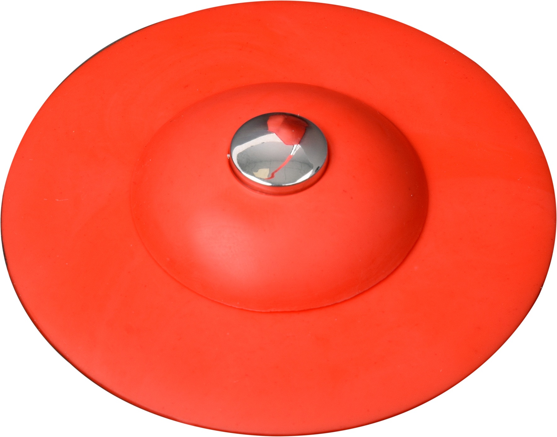 Fotografie Výpusť umyvadlová silikonová s filtrem červená